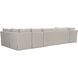Fable Beige Slipcover Dining Banquette, U-Shape